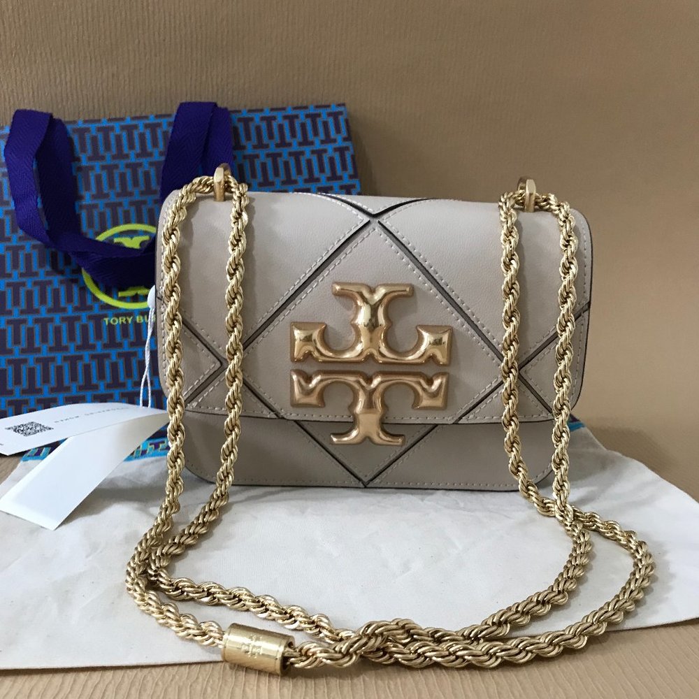 Tory Burch Eleanor small Diamond Quilt Shoulder Bag Color, White
